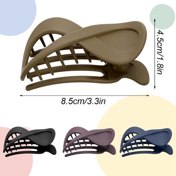 4Pcs French Hair Clips Non-Slip Strong Grip Wide Teeth Matte Barrette for Women - Picture 2 of 7